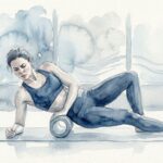 Patient doing physical therapy exercises after spinal fusion surgery during recovery