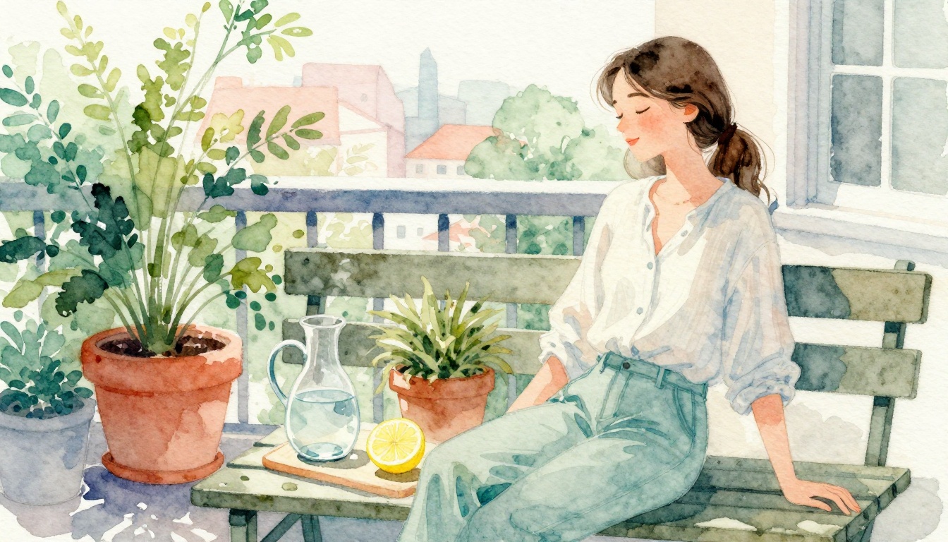 Teenager holding lower back due to back pain, showing posture concern