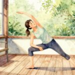 Woman at desk with lumbar support cushion after returning to work from back surgery recovery