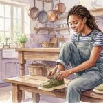 Watercolor lifestyle scene for orthopedic insoles FSA HSA eligibility guide