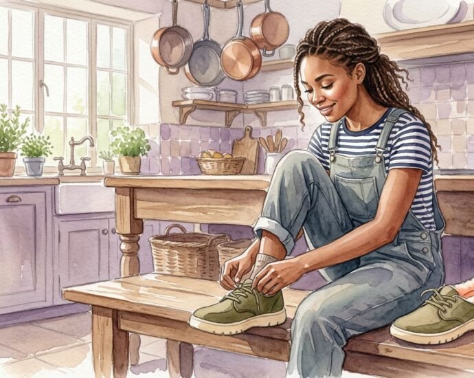 Watercolor lifestyle scene for orthopedic insoles FSA HSA eligibility guide